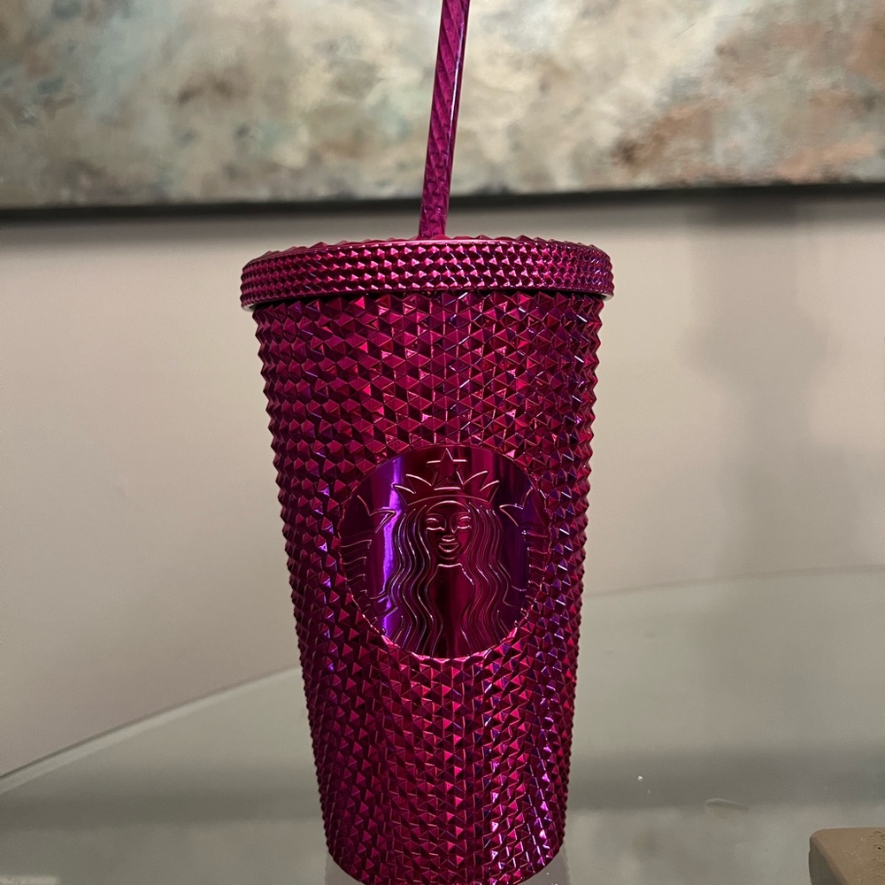 Starbucks studded pink cup 16 oz
